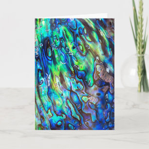 New Zealand Abalone Paua Shell Pattern 1 Card