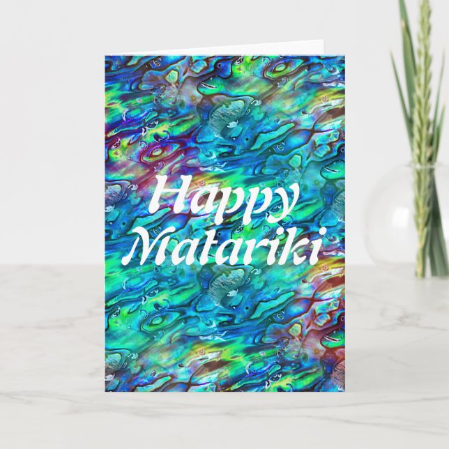 New Zealand Abalone Paua Shell Pattern 1 Card (Front)