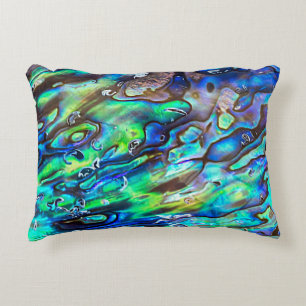 New Zealand Abalone Paua Shell Pattern 1 Decorative Cushion