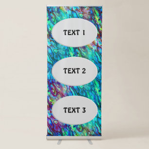 New Zealand Abalone Paua Shell Pattern 1 Retractable Banner