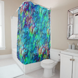 New Zealand Abalone Paua Shell Pattern 1 Shower Curtain