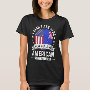 New Zealand American Patriot Grown  Humor Flag T-Shirt