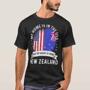 New Zealand American Patriot Grown Proud Home USA T-Shirt