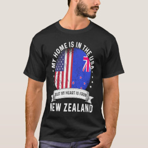 New Zealand American Patriot Grown Proud Home USA T-Shirt
