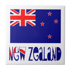 New Zealand and New Zealander Flag Tile