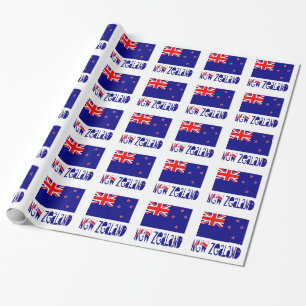 New Zealand and New Zealander Flag Wrapping Paper