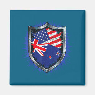 New zealand and us flag usa new zealand flag magnet