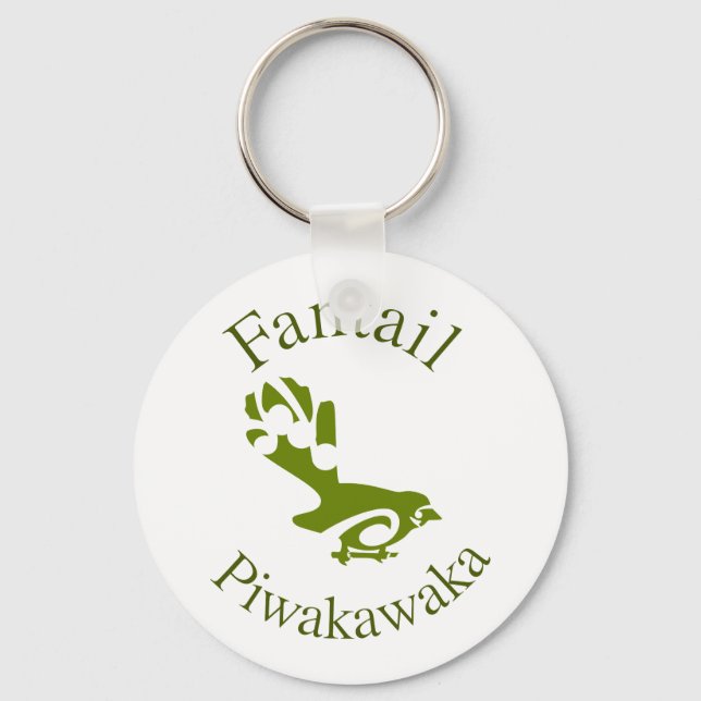 New Zealand Aotearoa Fantail Key Ring (Front)