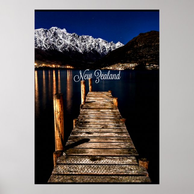 New Zealand at Night Poster (Front)