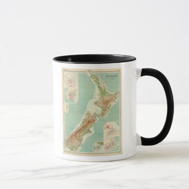 New Zealand Atlas Map Mug (Right)