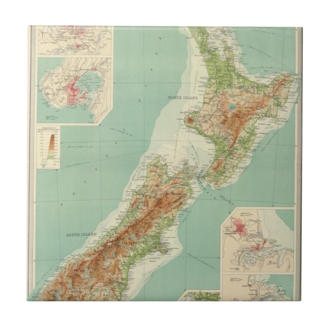 New Zealand Atlas Map Tile (Front)