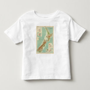 New Zealand Atlas Map Toddler T-Shirt