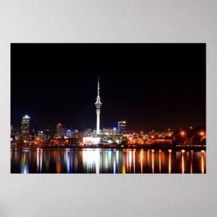 New Zealand: Auckland at Night Poster