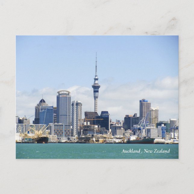  New Zealand, Auckland  ,City Skyline Holiday Postcard (Front)