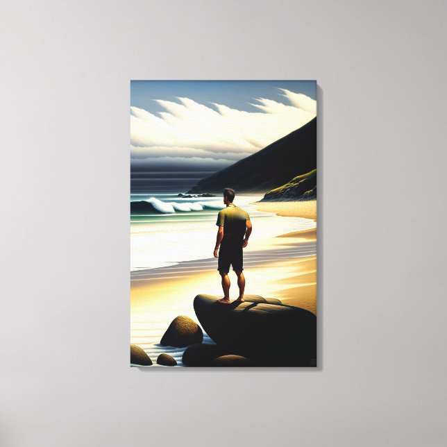New Zealand Beach Scene - Canvas Print (Front)