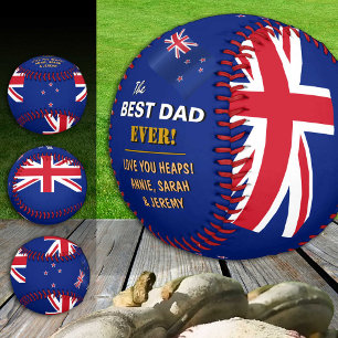 New Zealand Best Dad, patriotic, New Zealand Flag Baseball
