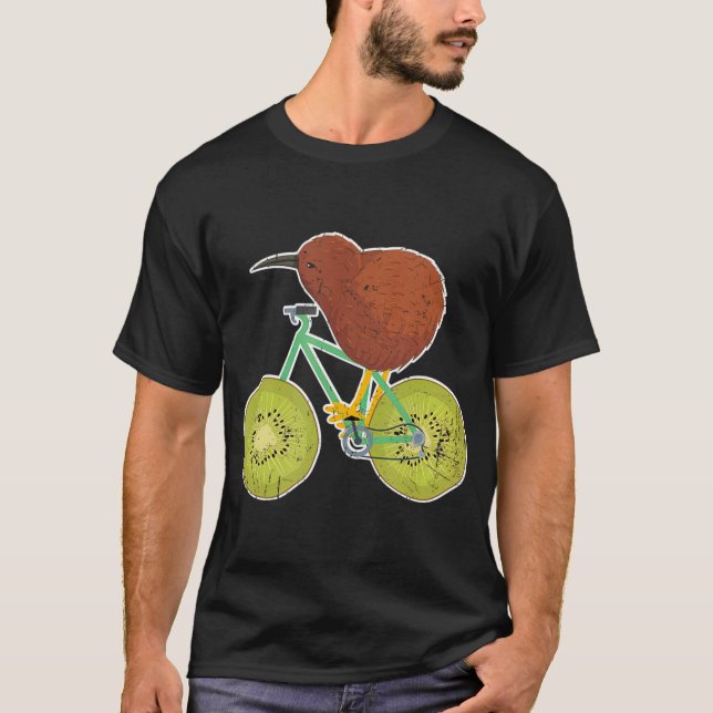New Zealand Bicycle  for Kiwi Fruit Lovers T-Shirt (Front)