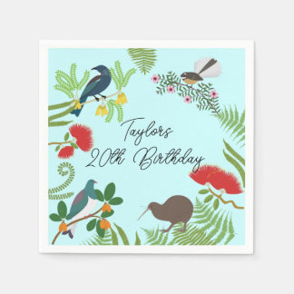 New Zealand Bird Birthday Napkin