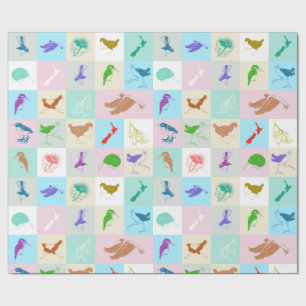 New Zealand Bird Pattern Wrapping Paper