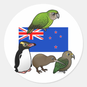 New Zealand Birdorables Classic Round Sticker