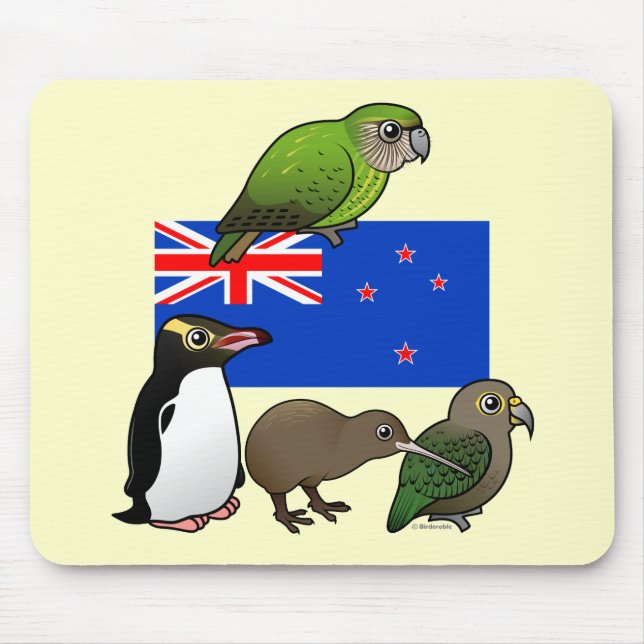 New Zealand Birdorables Mouse Mat (Front)