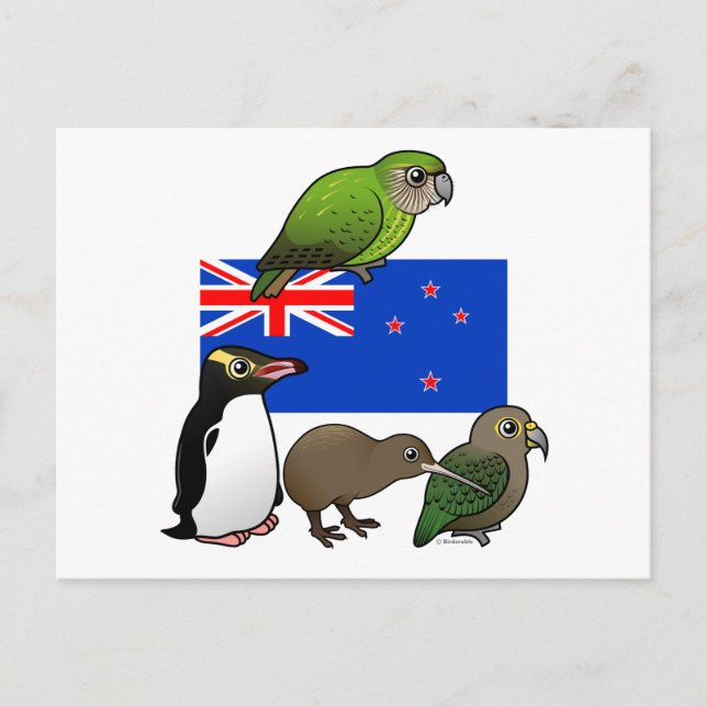 New Zealand Birdorables Postcard (Front)