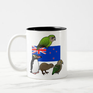 New Zealand Birdorables Two-Tone Coffee Mug