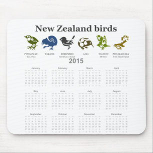 New Zealand birds calendar 2015 Mouse Mat
