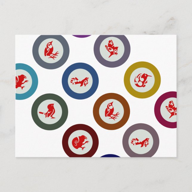 New Zealand birds post card (Front)