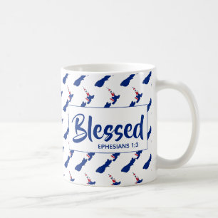 NEW ZEALAND Blessed Ephesians Christian Scripture Coffee Mug