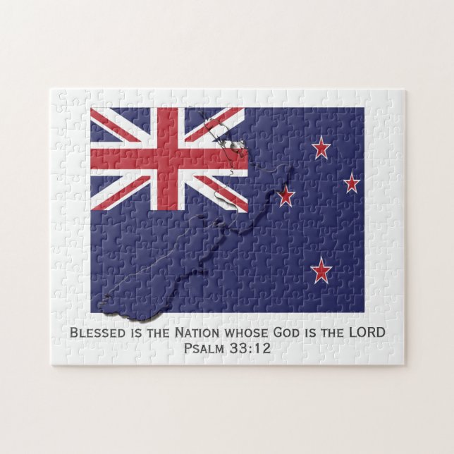 NEW ZEALAND | Blessed Nation | ZEALANDER FLAG Jigsaw Puzzle (Horizontal)