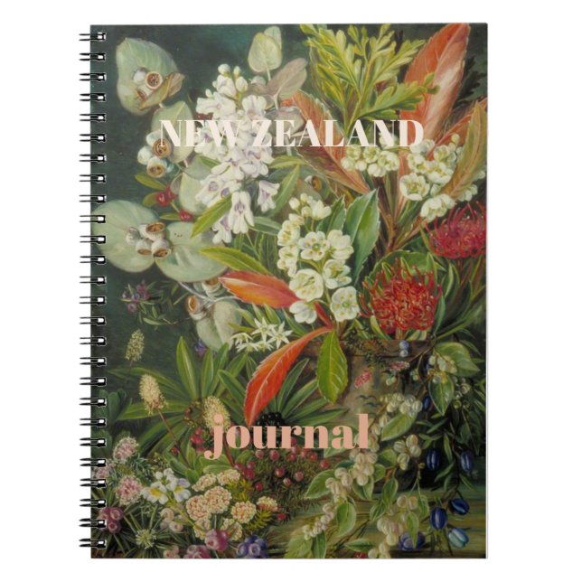 New Zealand Botanical Flowers Painting Notebook (Front)