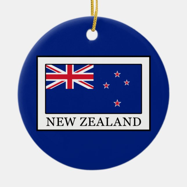 New Zealand Ceramic Tree Decoration (Front)