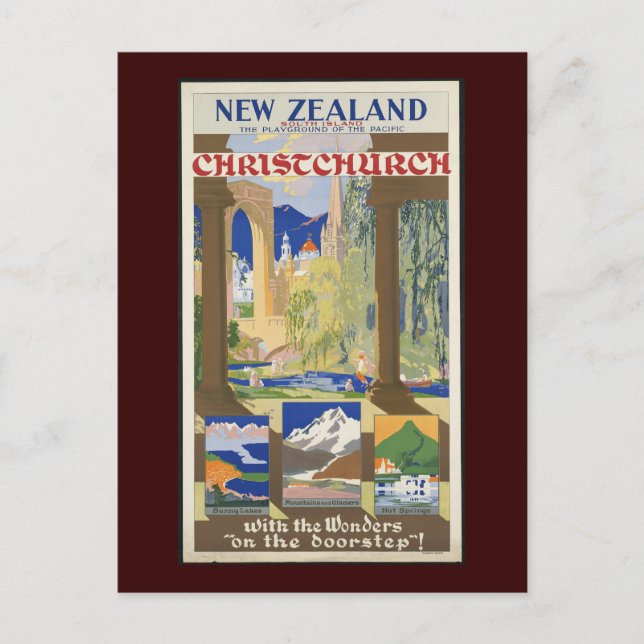 New Zealand Christchurch Postcard (Front)