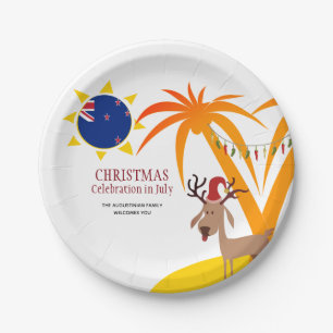 New Zealand CHRISTMAS IN JULY  Paper Plate