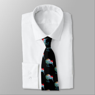 NEW ZEALAND CHRISTMAS KIWI PAUA TIE