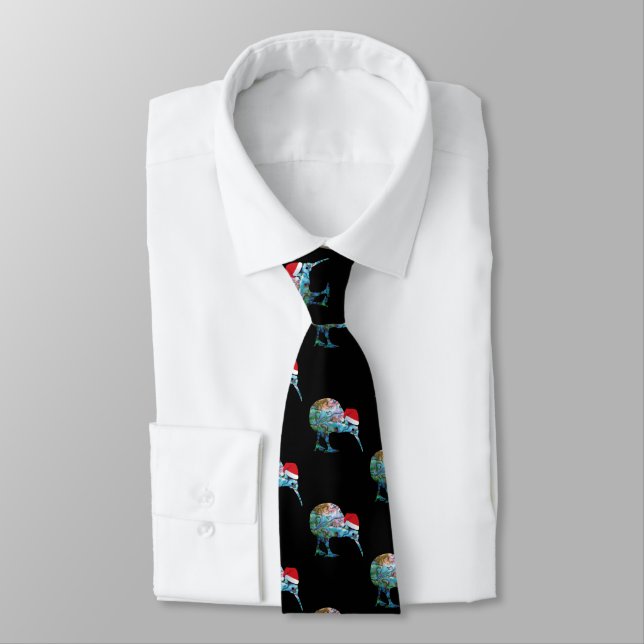 NEW ZEALAND CHRISTMAS KIWI PAUA TIE (Tied)