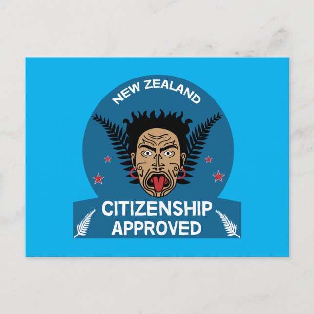 New Zealand Citizenship Gift | New Citizen | Kiwi  Announcement Postcard (Front)