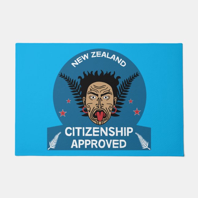 New Zealand Citizenship Gift | New Citizen | Kiwi  Doormat (Front)