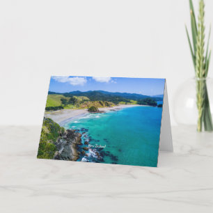 New Zealand coastline, beautiful scenery, Card
