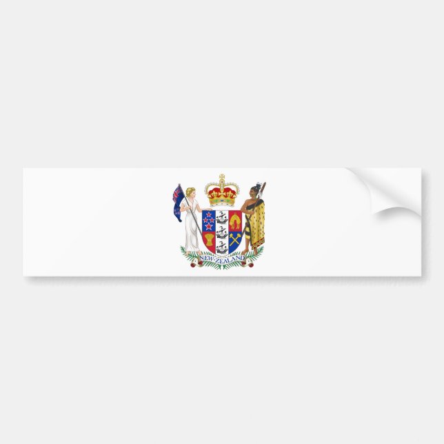 New Zealand Coat of Arms Bumper Sticker (Front)