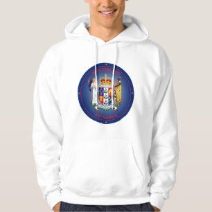 New Zealand Coat of Arms Circle Shape Hoodie