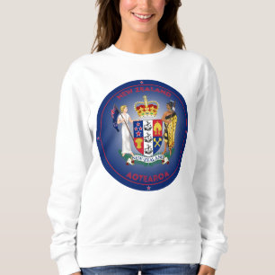 New Zealand Coat of Arms Circle Shape Sweatshirt