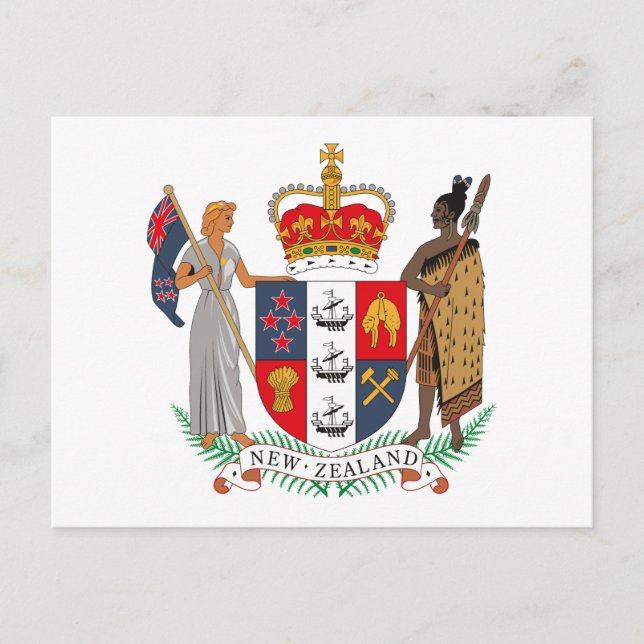 New Zealand Coat of Arms Postcard (Front)