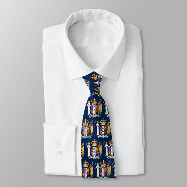 New Zealand Coat of Arms Tie (Tied)