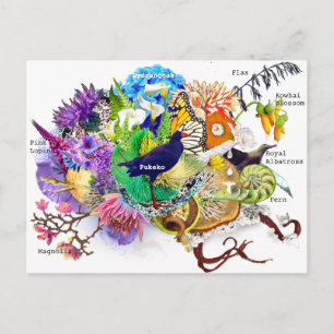 New Zealand collage Postcard