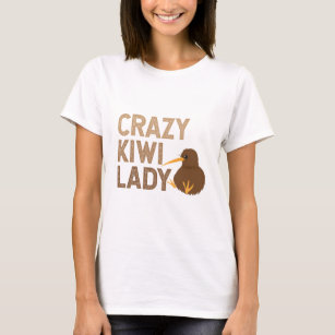 New Zealand Crazy Kiwi Lady Funny Gift Idea T-Shirt