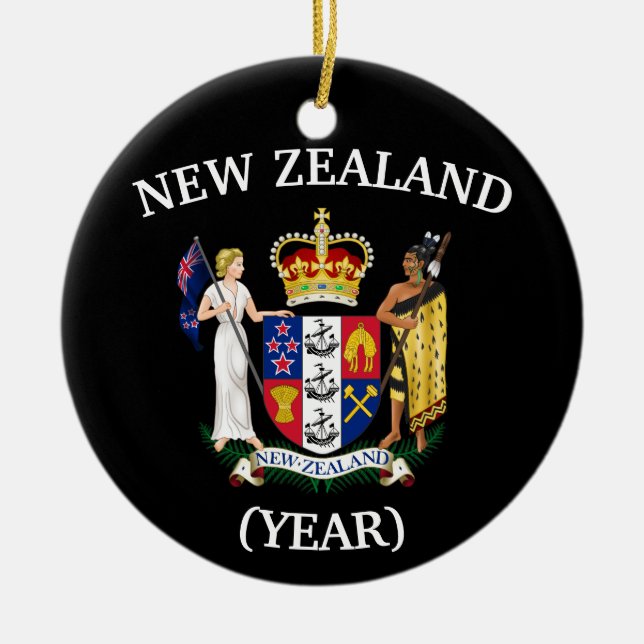 New Zealand Crest Christmas Ornament (Front)