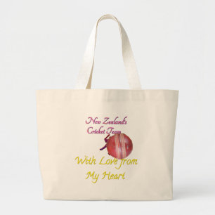 New Zealand cricket player fun Large Tote Bag