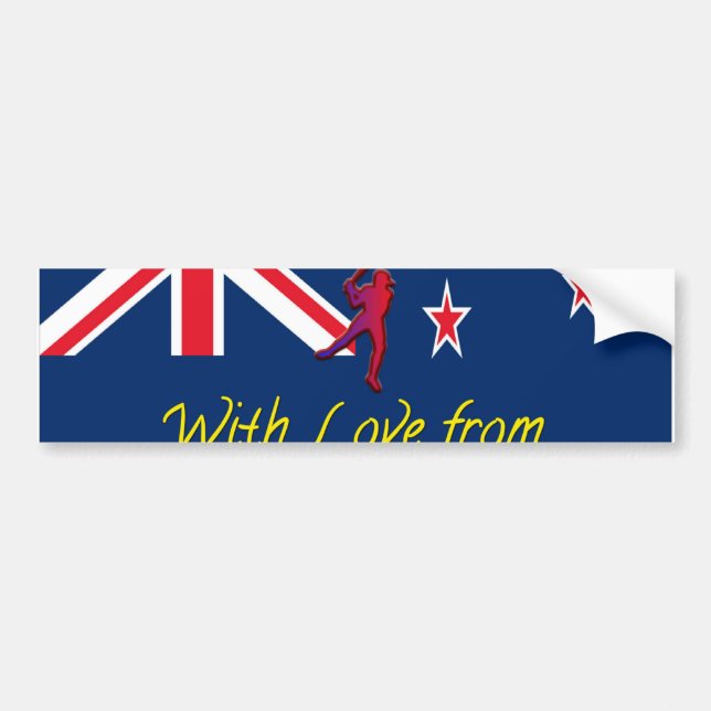 New Zealand Cricket Team: Love From My Heart Art Bumper Sticker (Front)